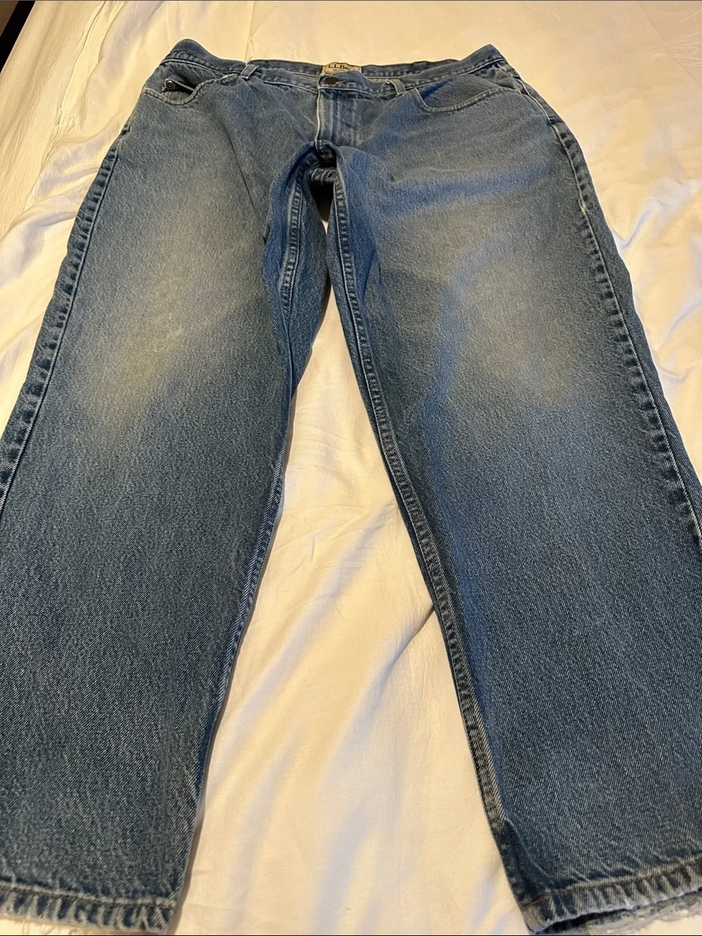 L.L. Bean Men's Straight Jeans — Classic Blue Denim